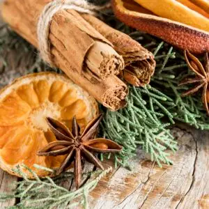 Festive Christmas spices